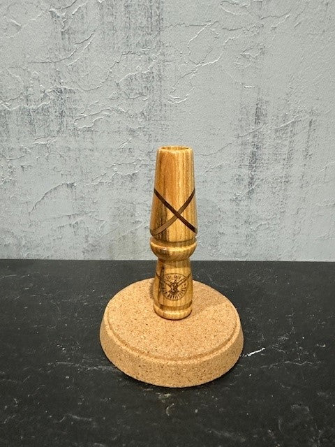 Ash Handcrafted Duck Call with Inlay Design
